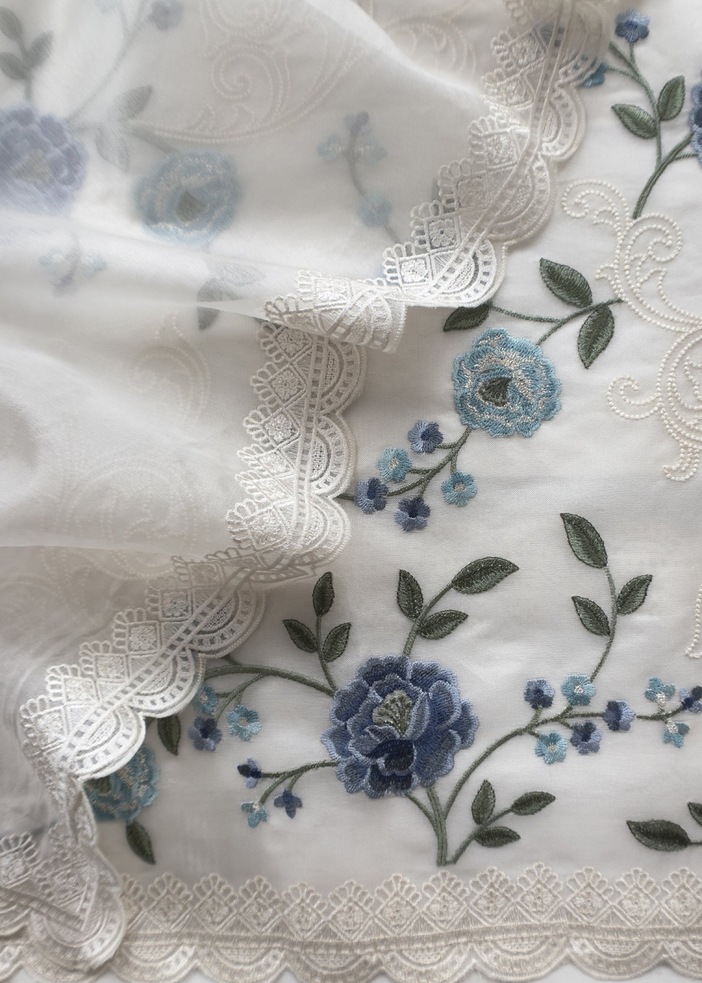 Kalasheel Luxe Dove white Pure Kora Silk Suit with Parsi Embroidery And Appliqué Work