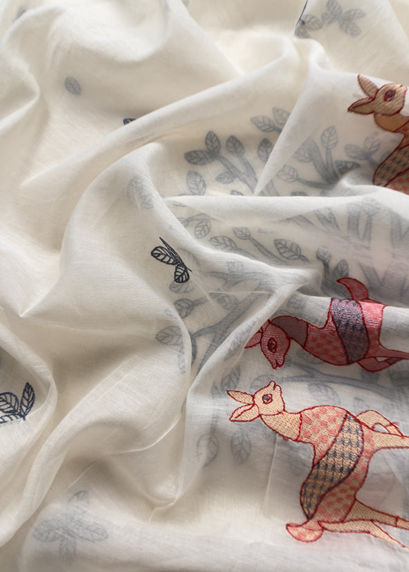 Mul chanderi silk suit gifting for women