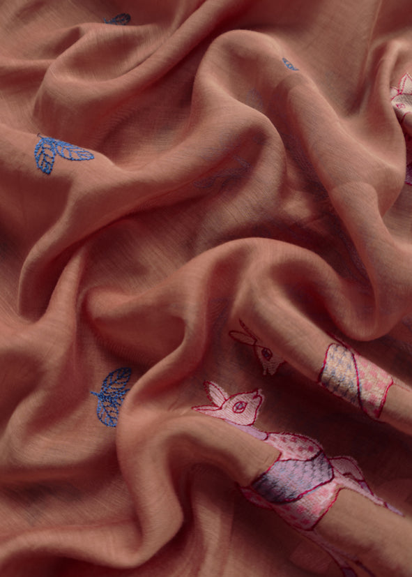 Mul chanderi silk suit gifting for women