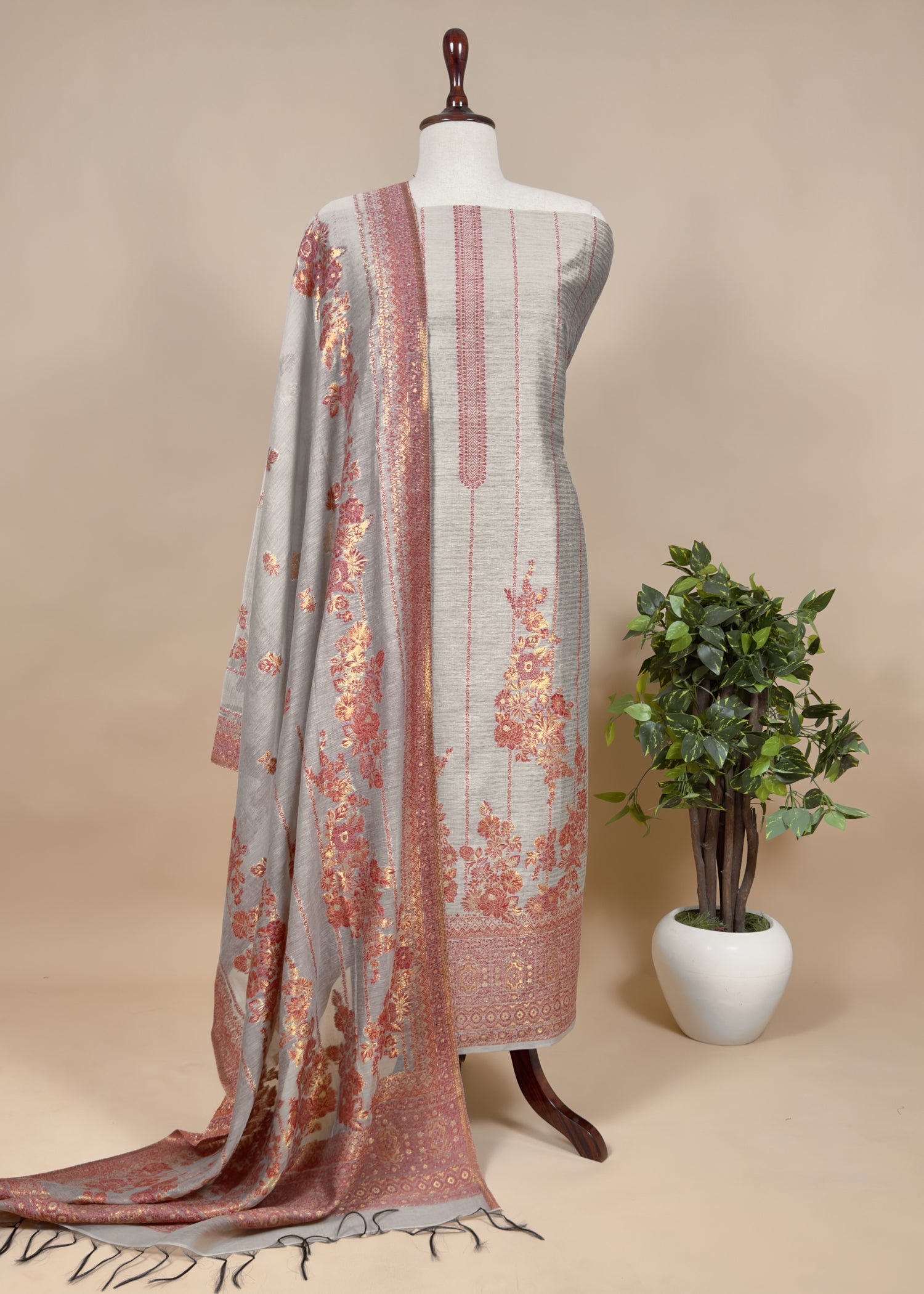 Handwoven Kani Silk Unstitched Suit – Kalasheel