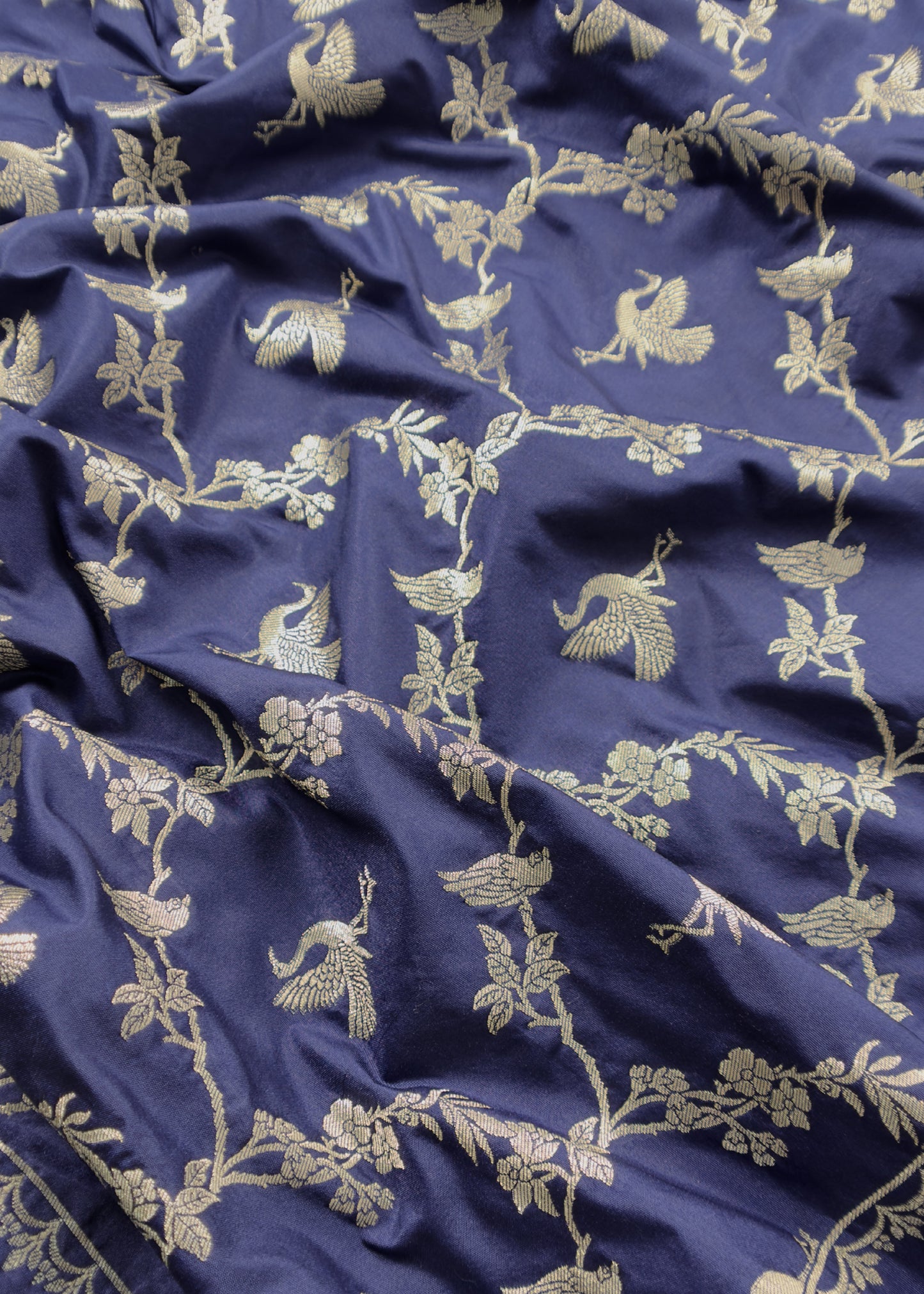 Katan Silk Suit With Flower Dupatta