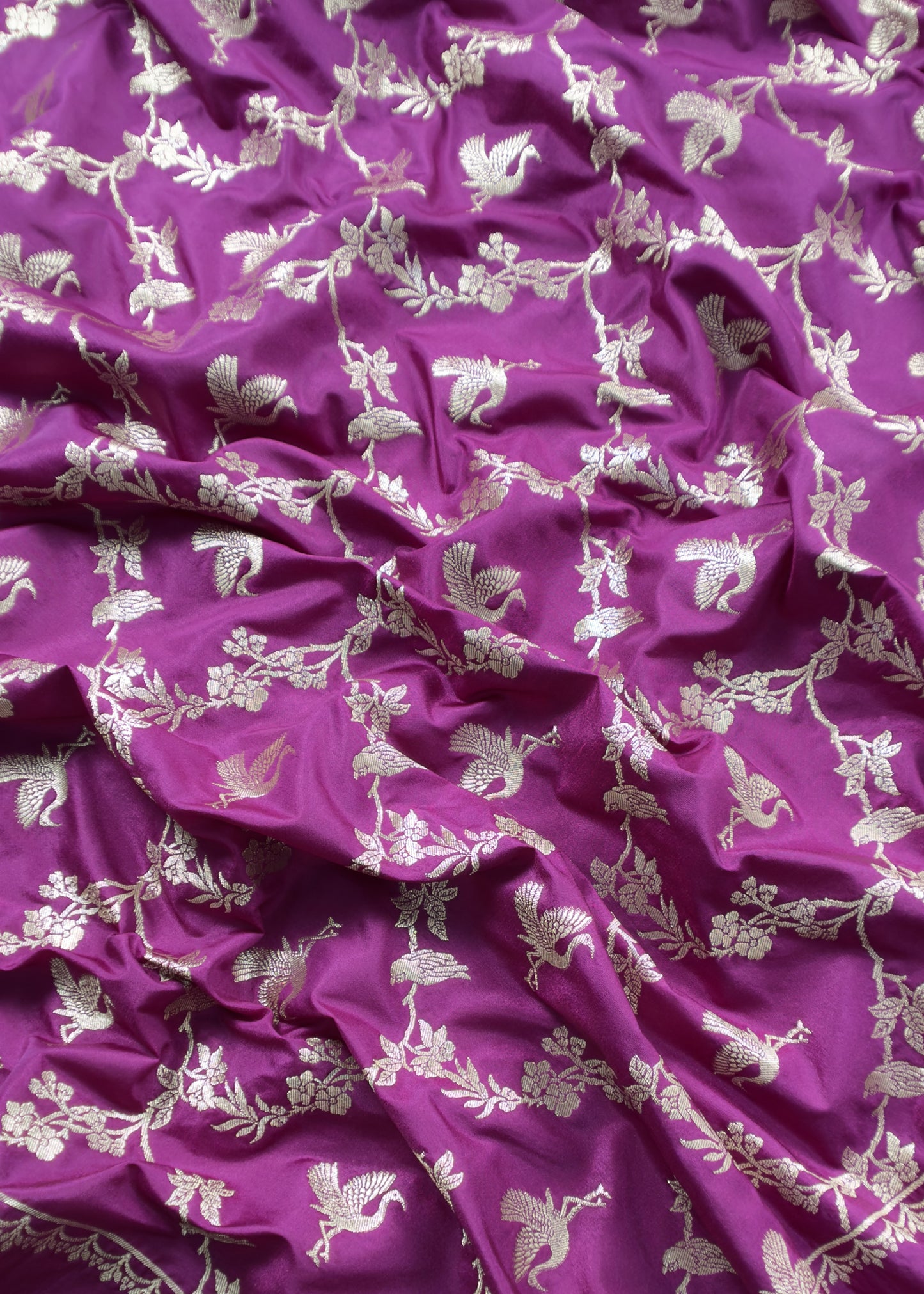 Katan slk suit with flower dupatta