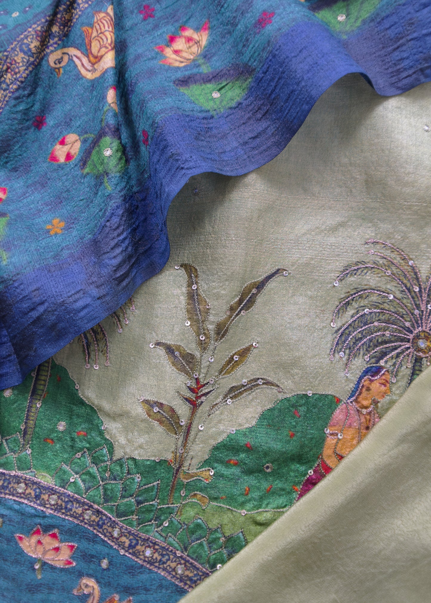tussar suit for festive wear at the online
