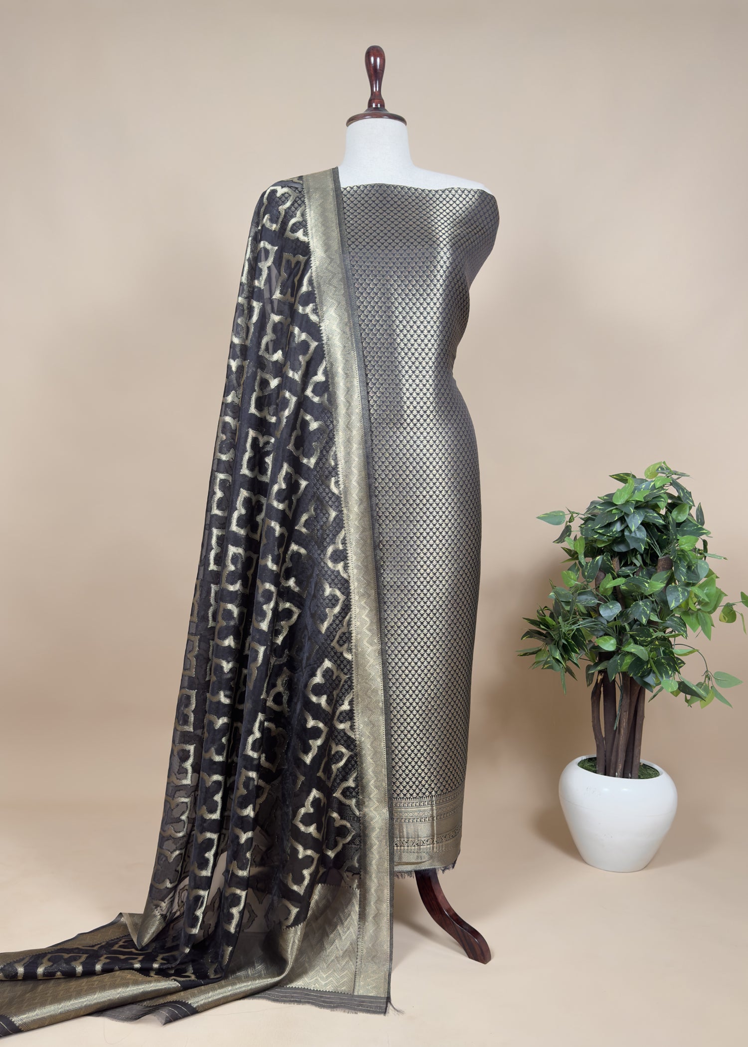 Wedding wear brocade suit