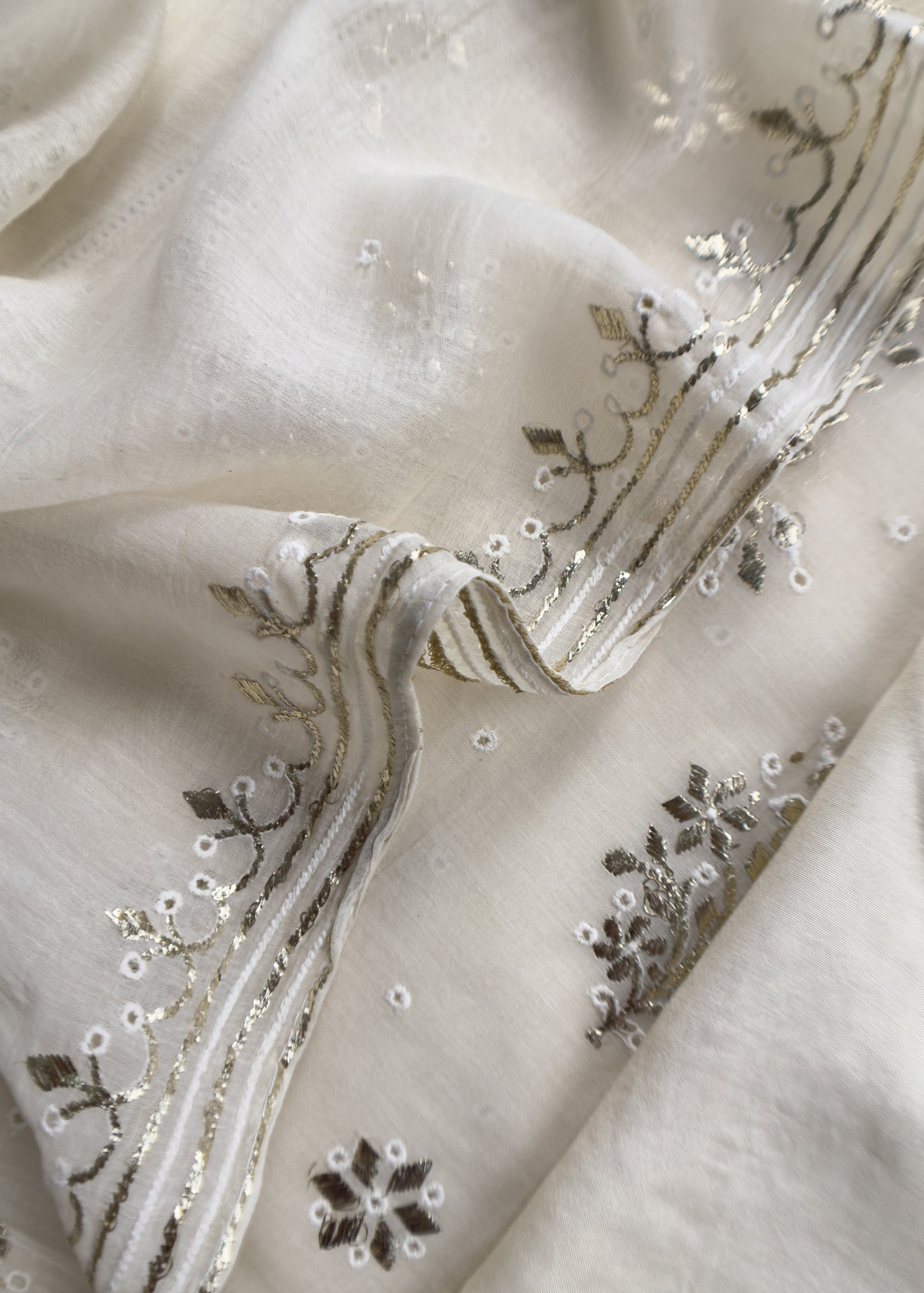 mul chanderi suit with dupatta