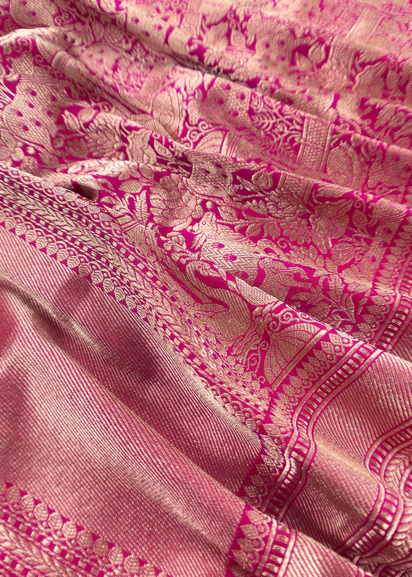 Shikagarh Tales Dhup Chav Rani Handloom Katan Silk Suit With Brocade Weaving