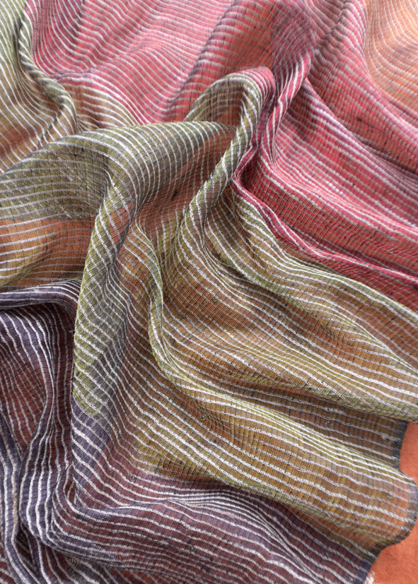 Sahiba 2025 Burnt Orange Handloom Desi Tussar Kurta With Zardosi Work And Ghicha Tussar dupatta