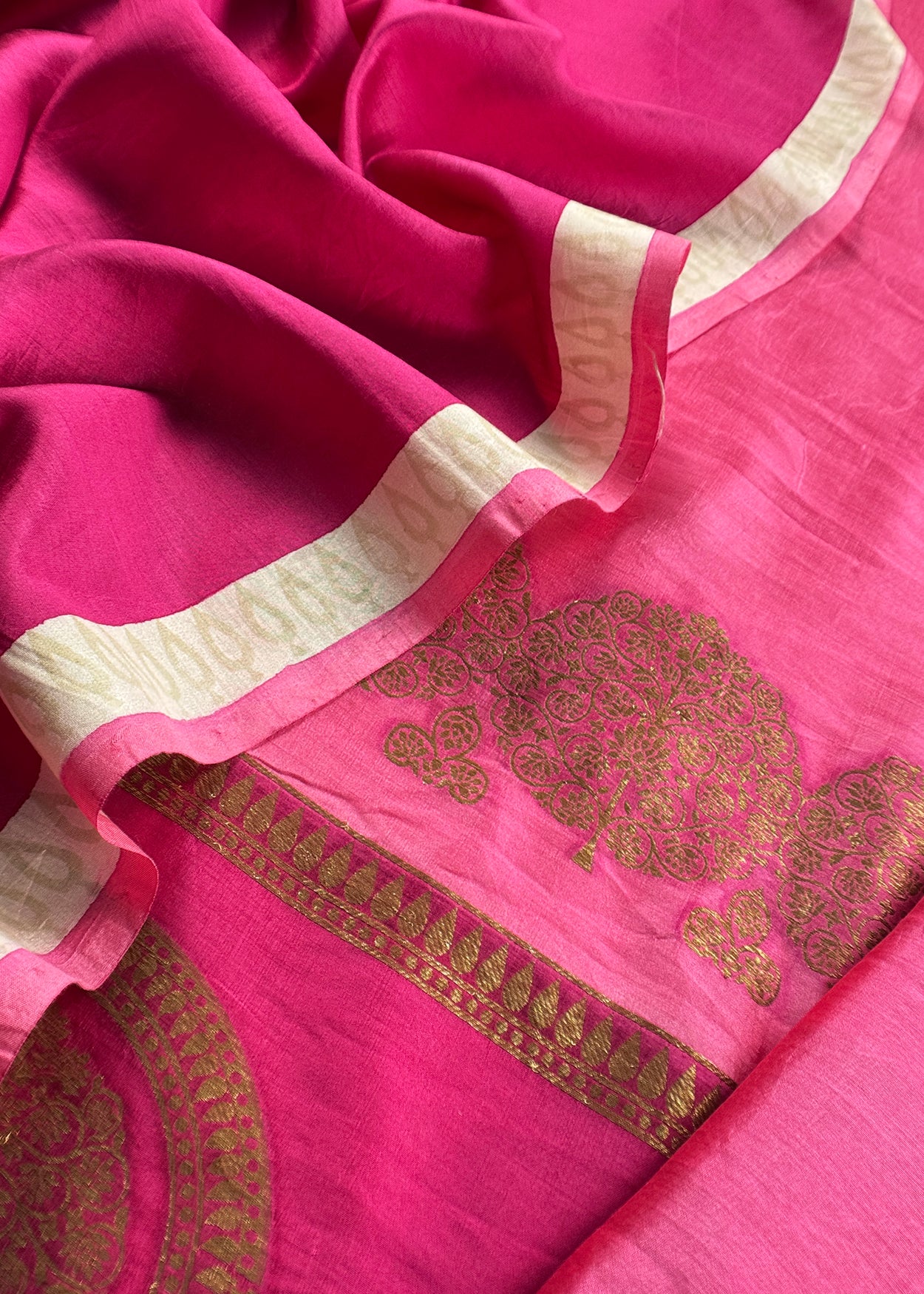 Silk unstitched suit with dupatta