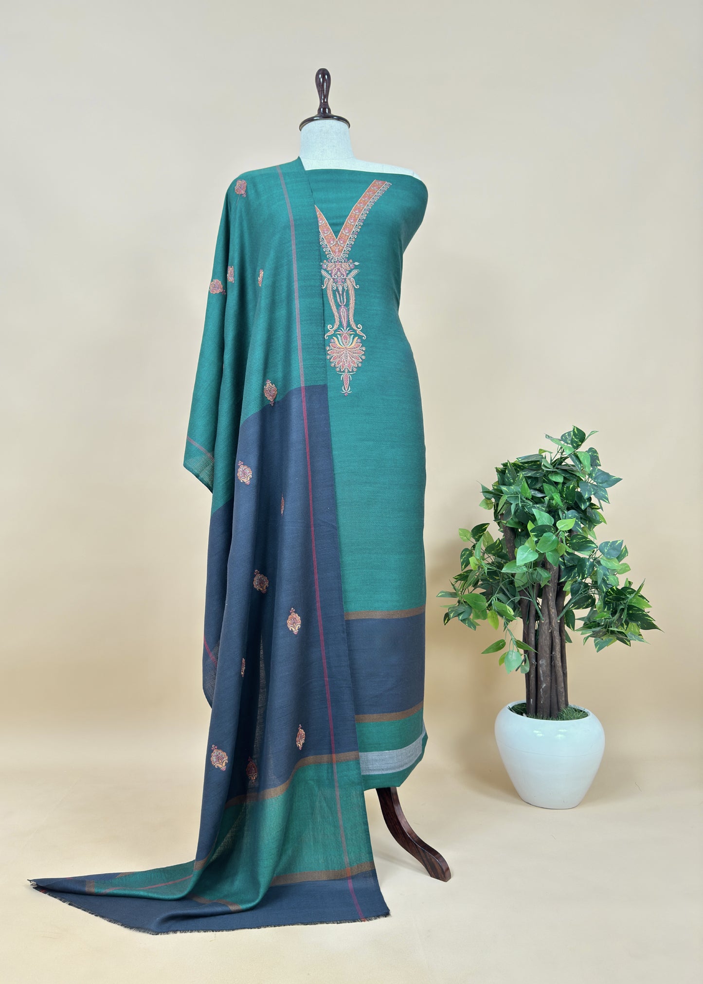 premium pashmina suit for winter