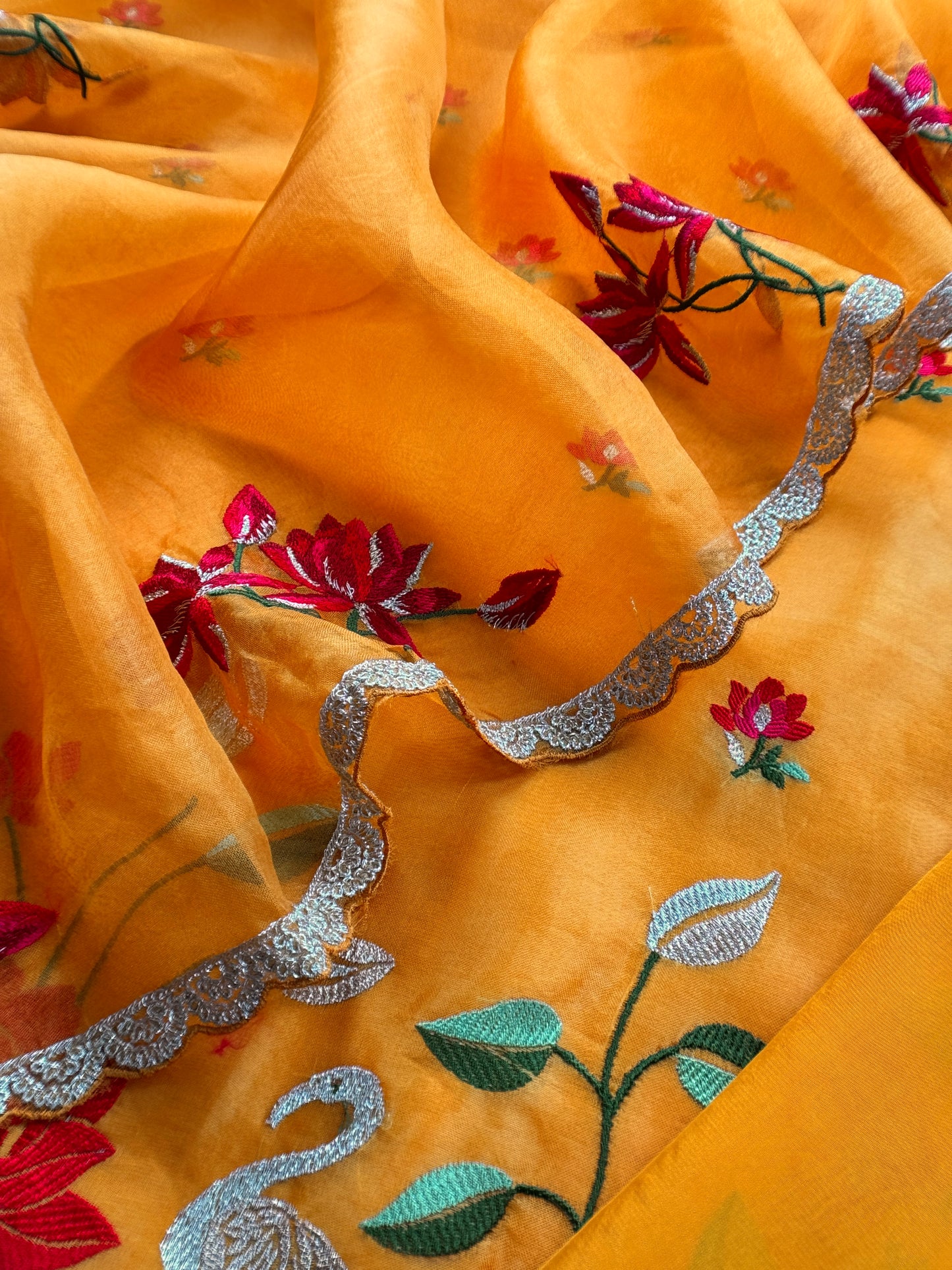 Festive celebration kora silk suit at the best price