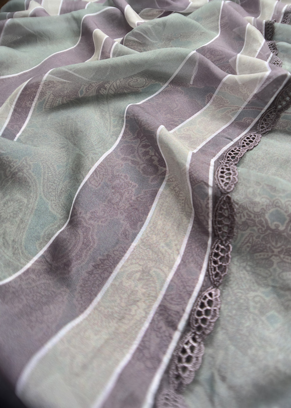 organza dupatta suit set