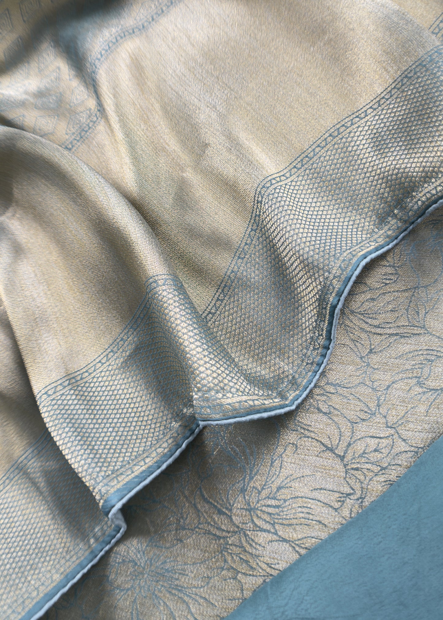 Indian Traditional Wear Brocade Organza Fabric