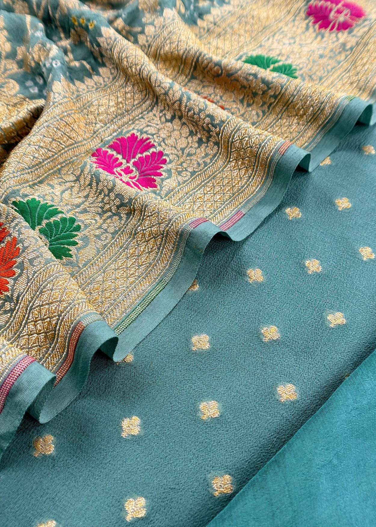 Georgette fabric unstitched suit set with dupatta