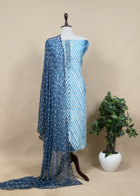 Summer wear Suit Pure Chanderi Fabric