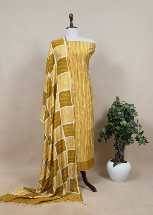 Summer wear Suit Pure Chanderi Fabric