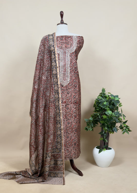 Summer wear Suit Pure Chanderi Fabric