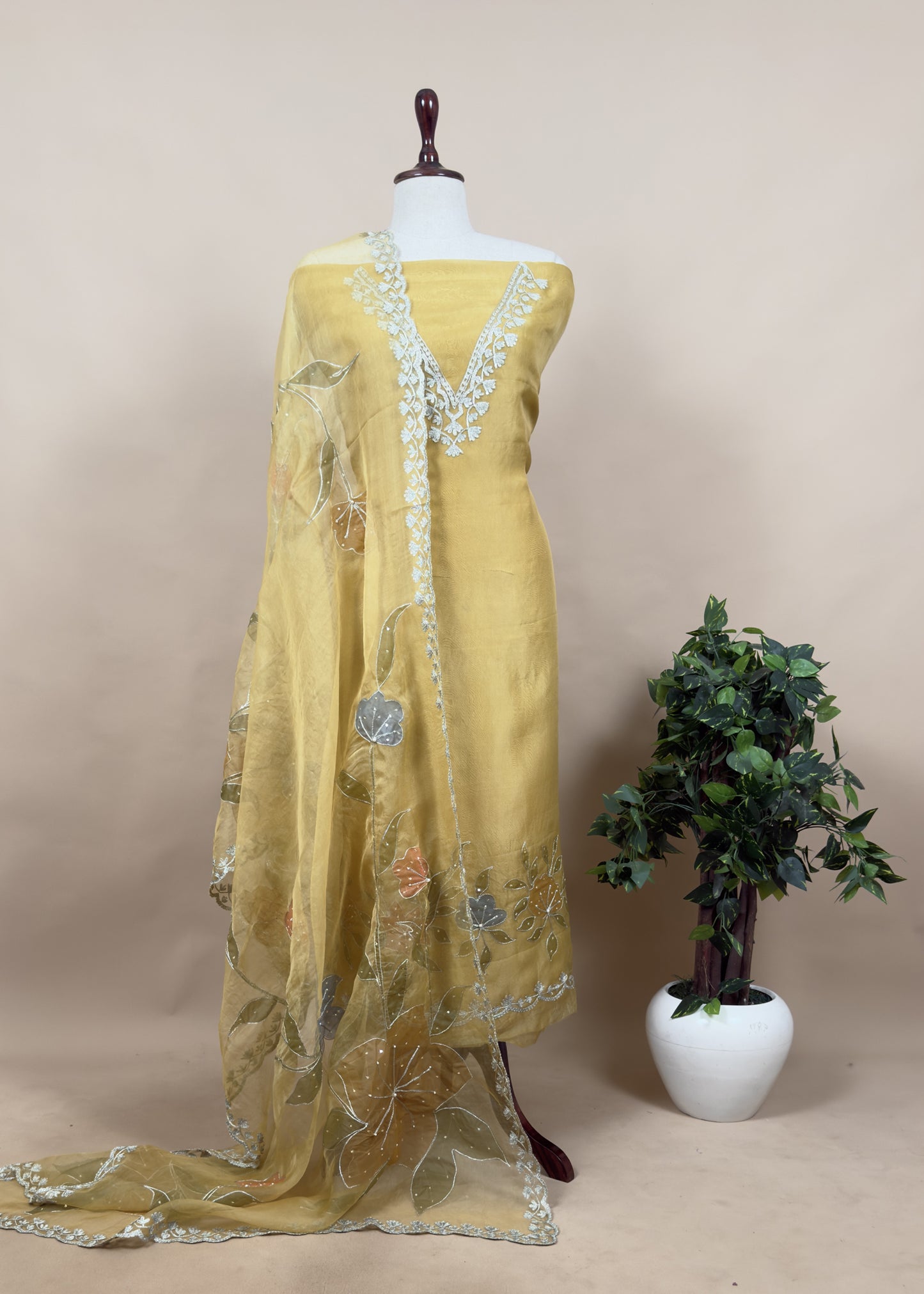 wedding wear organza suit set
