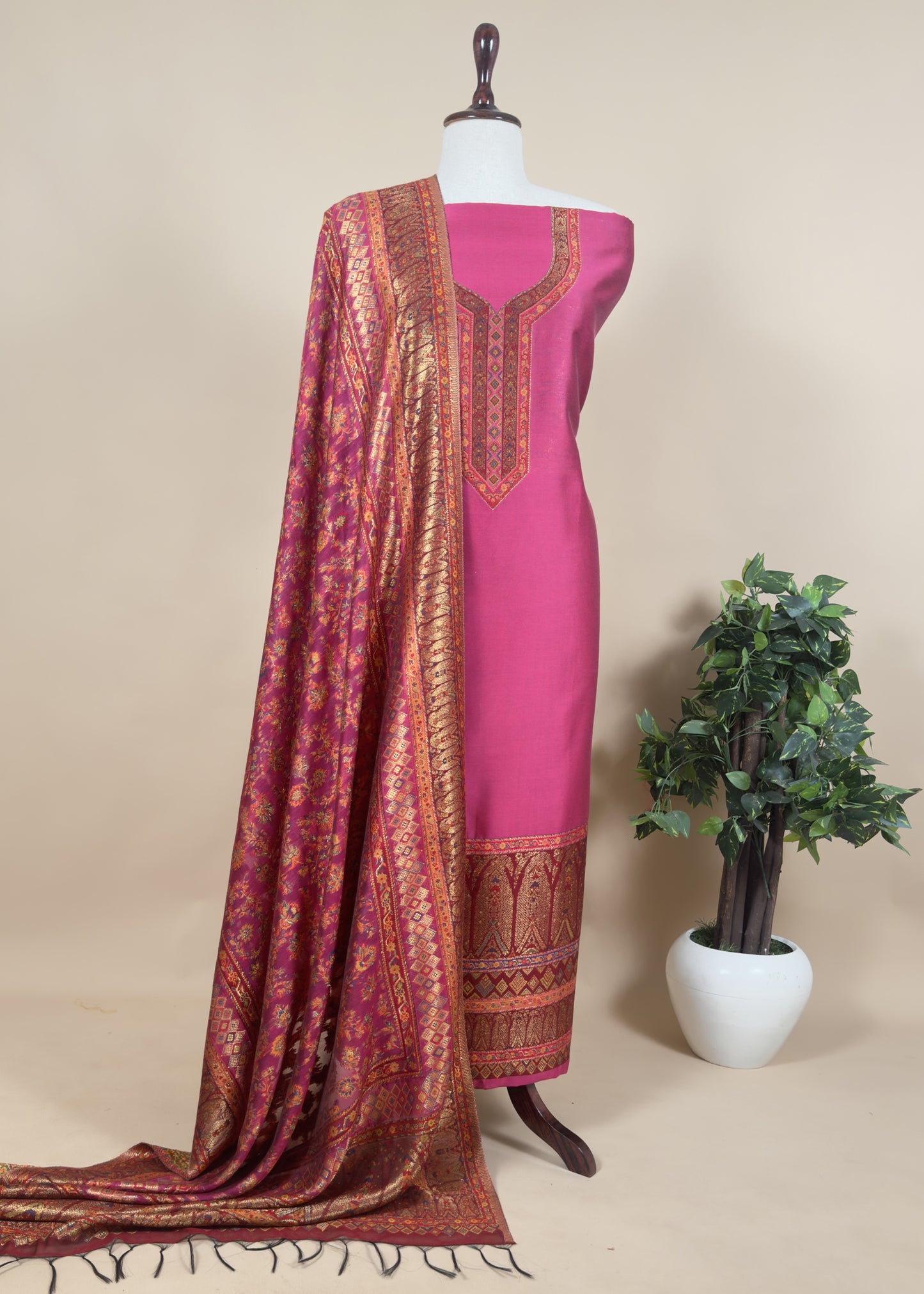 wedding wear kani silk suit