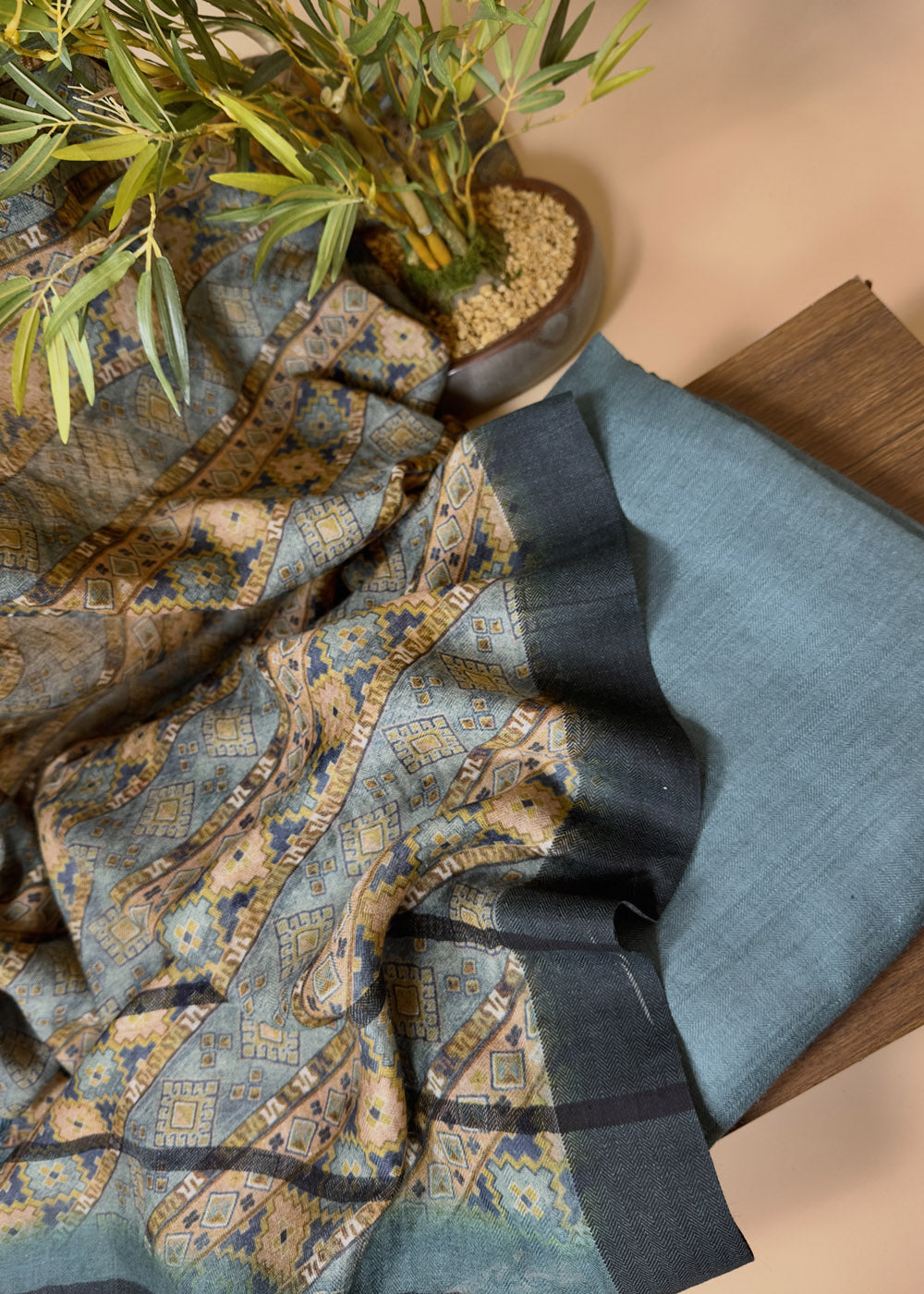 Full-length view of the kurta and dupatta ensemble.