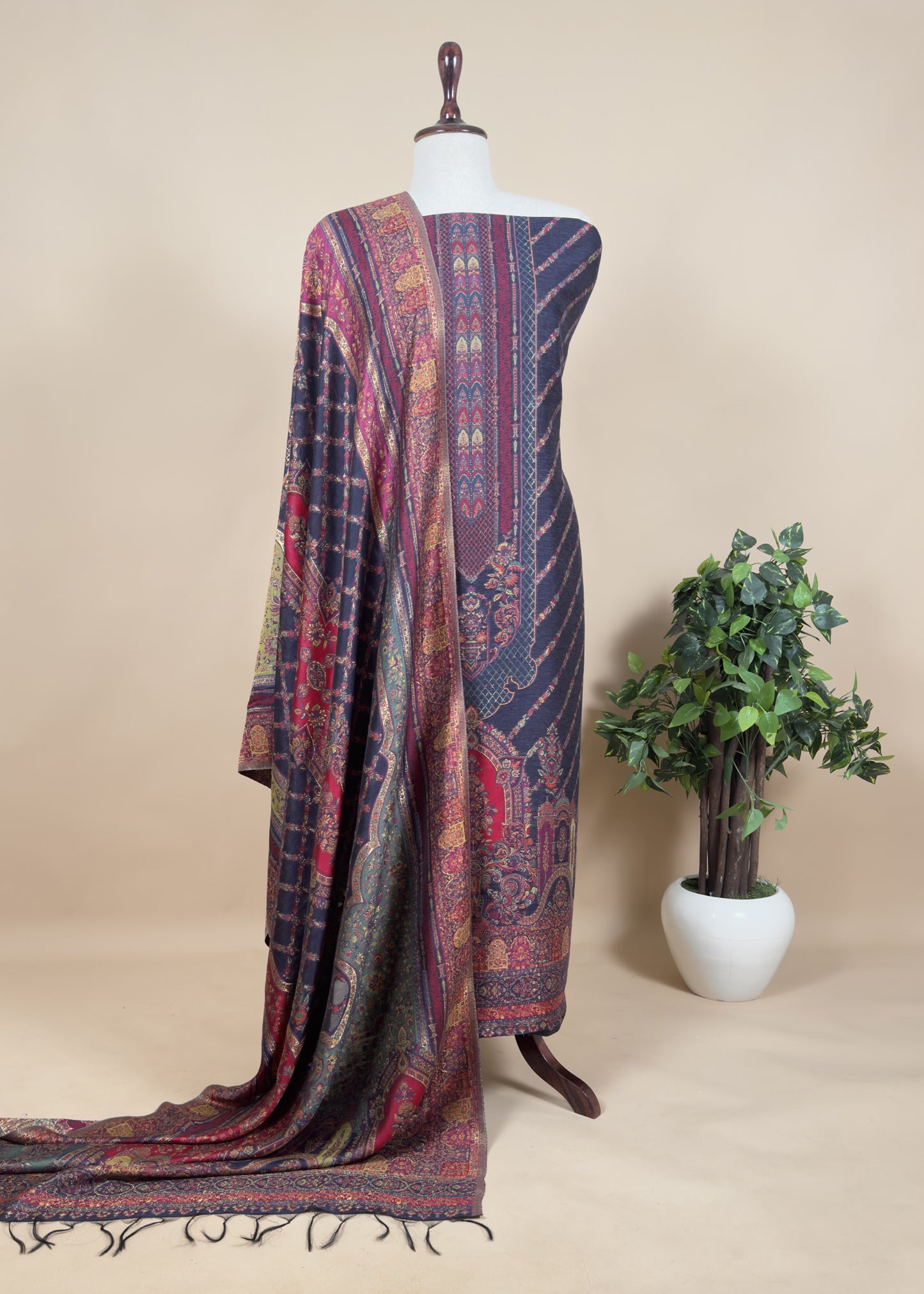 wedding wear kani silk suit
