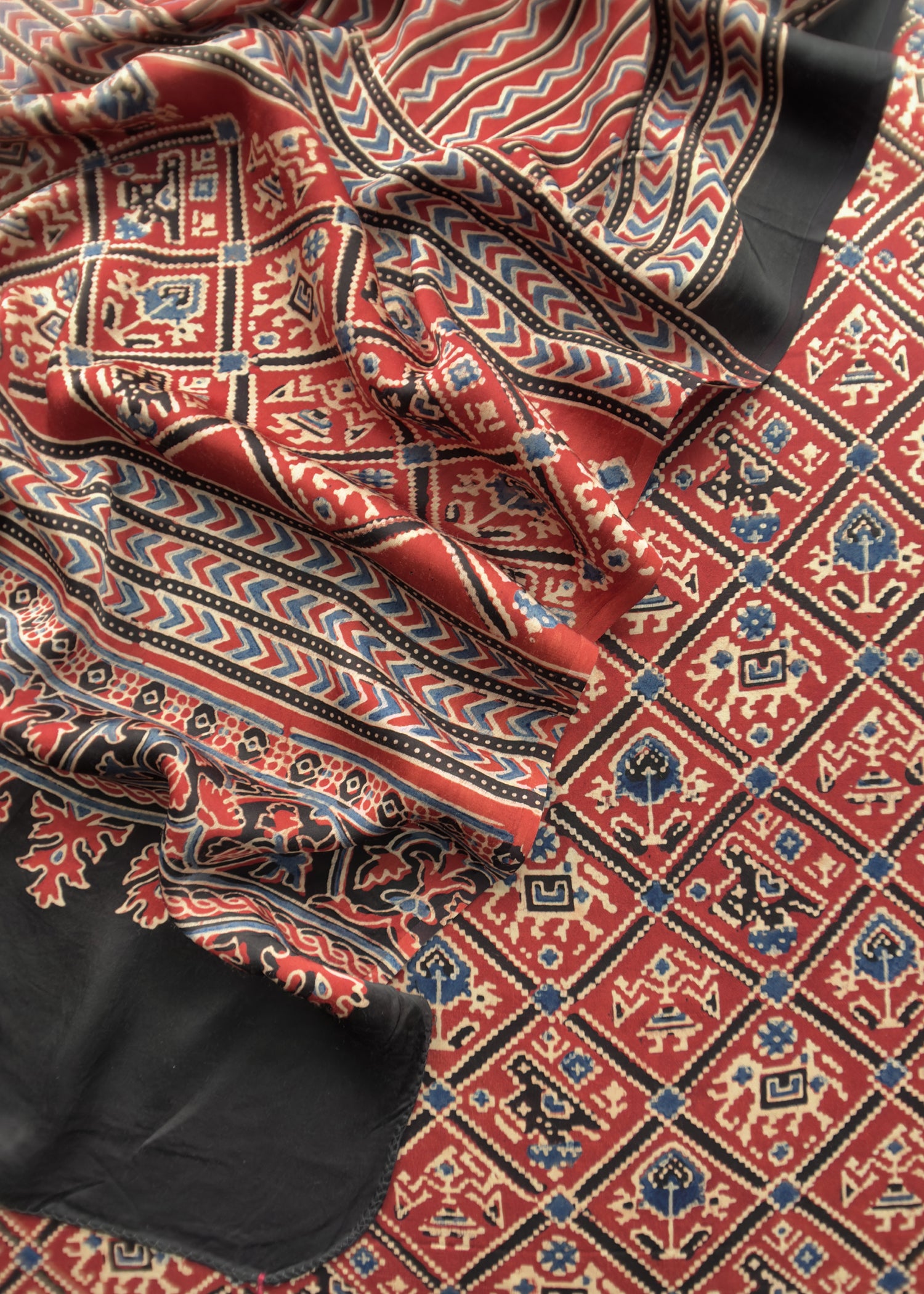Festive wear ajrakh modal silk suit