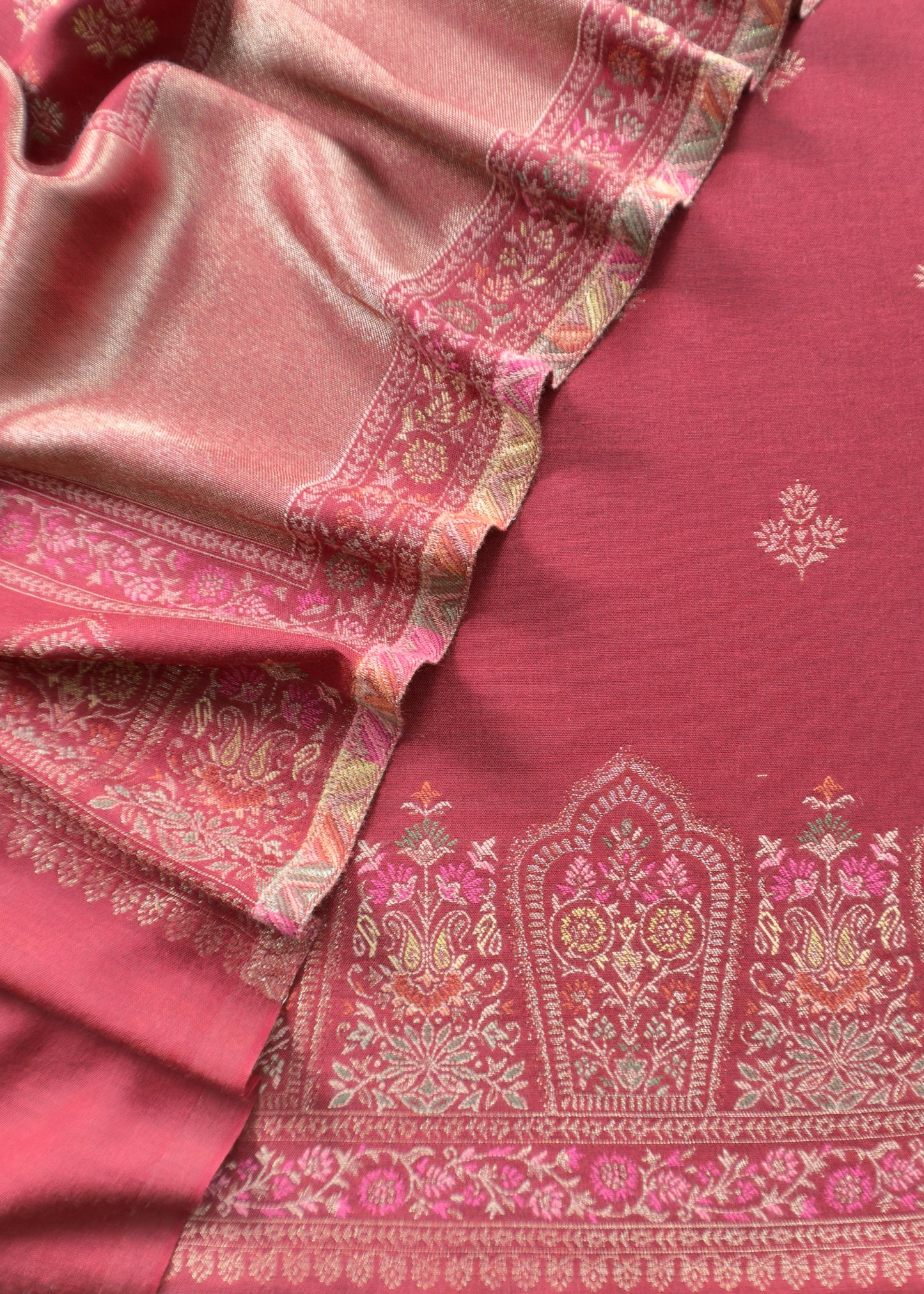 Pure Merino Wool Unstitched Suit Pashmina With Dupatta