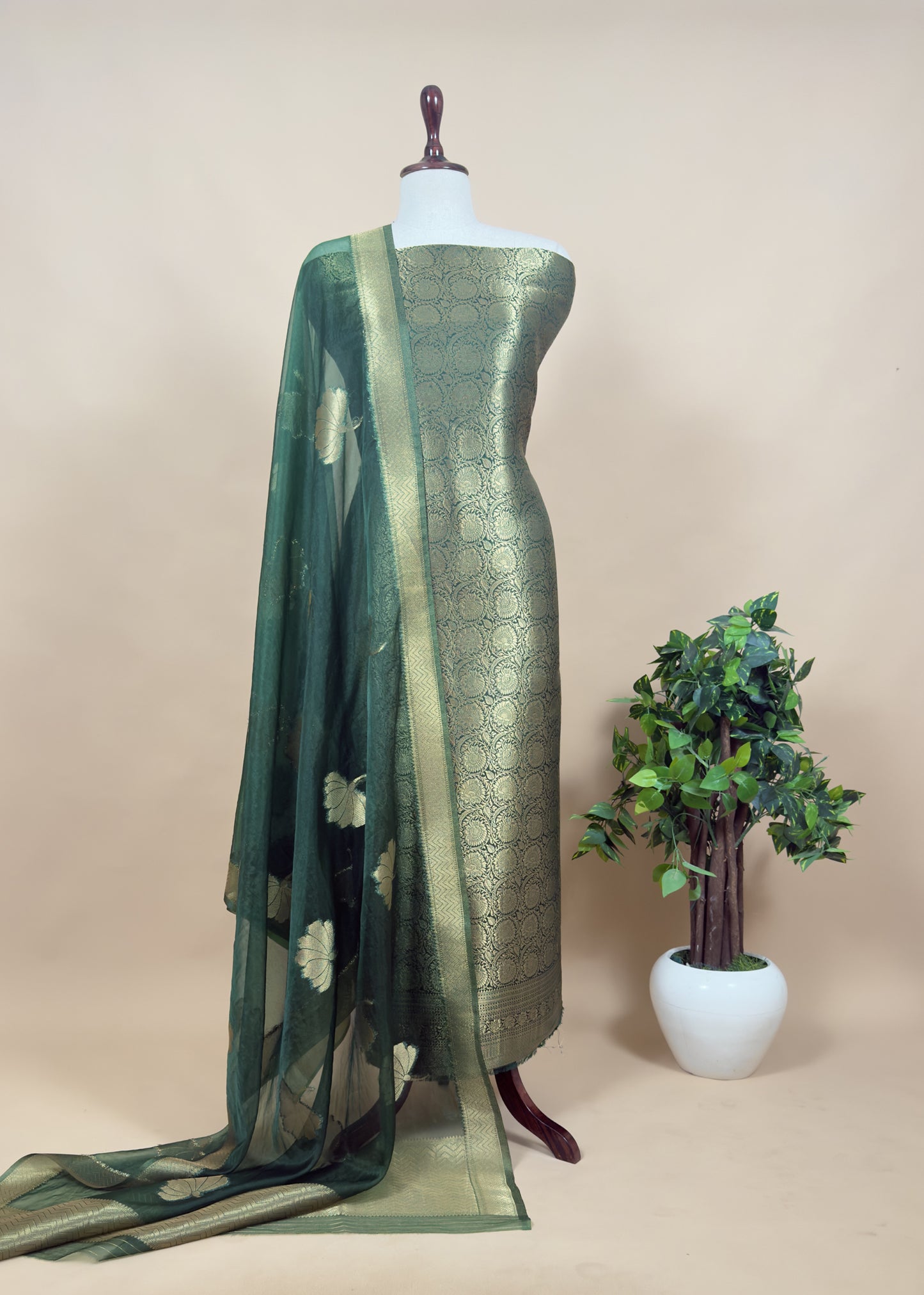Wedding wear brocade suit
