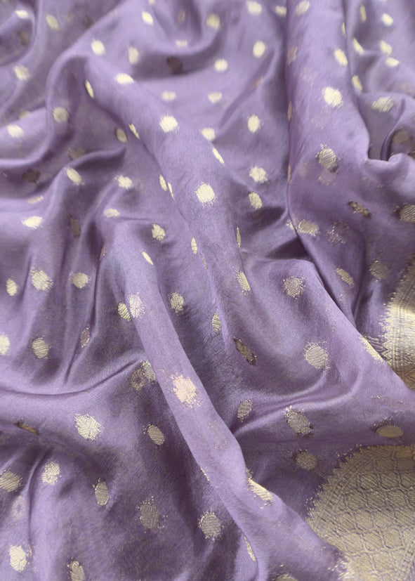 Banarasi Silk Brocade Suit With Organza Dupatta