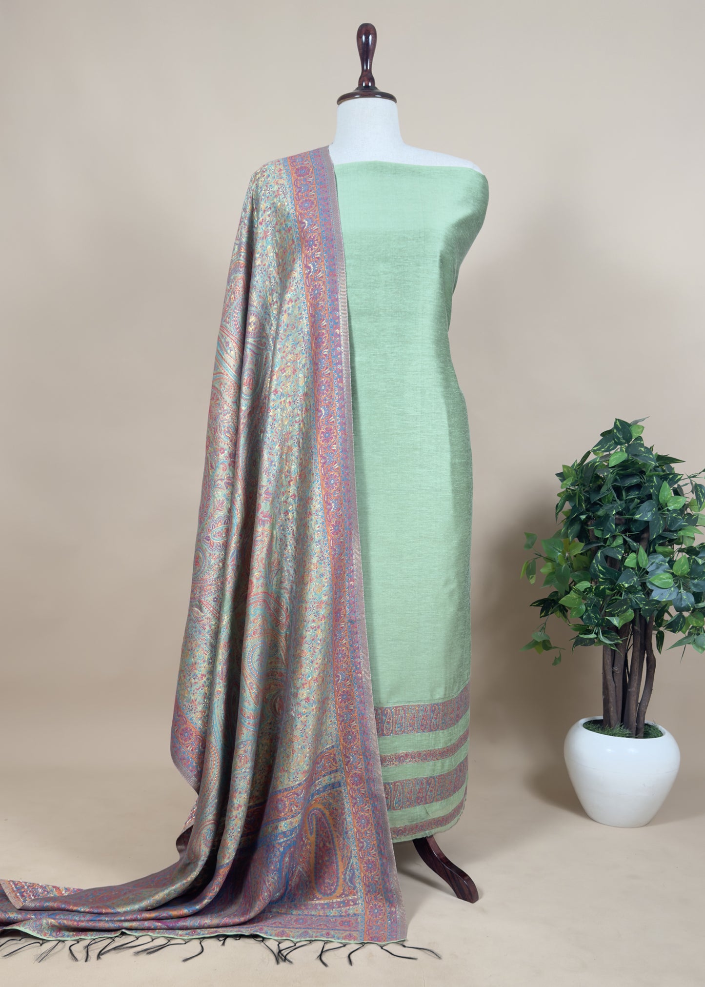 wedding wear kani silk suit