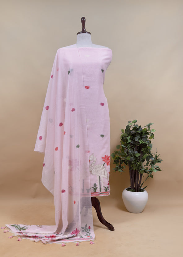 jamdani weaved suit for gifting mom