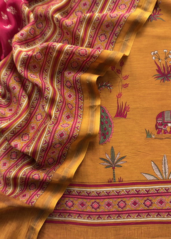 Maheshwari unstitched suit set at the best price
