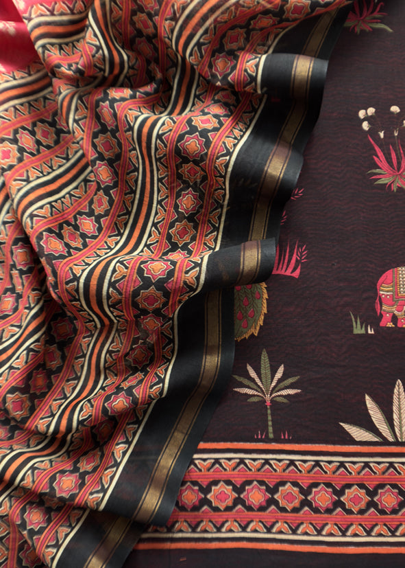 Maheshwari unstitched suit set at the best
