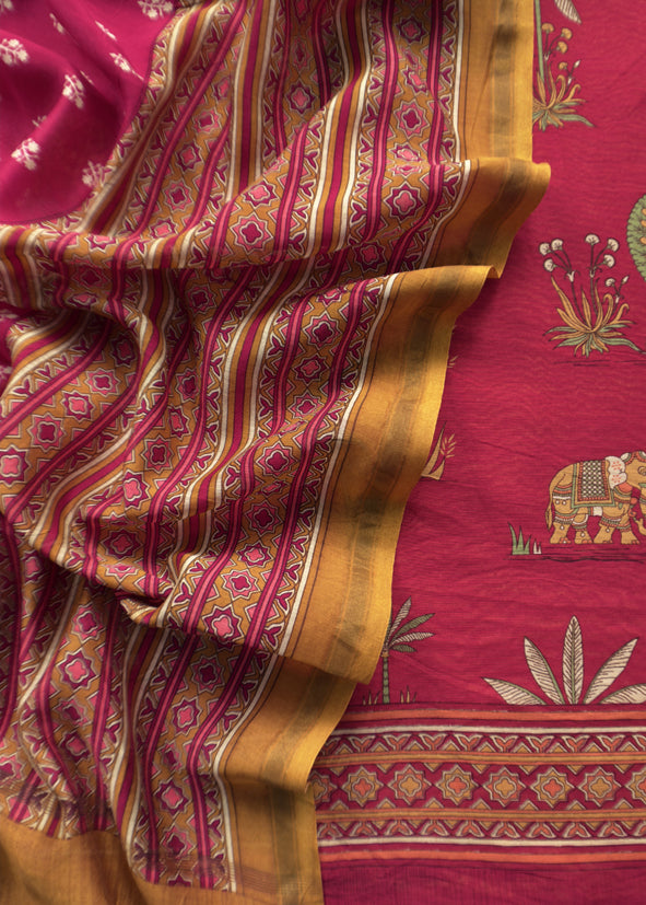 Pure maheshwari suit for women