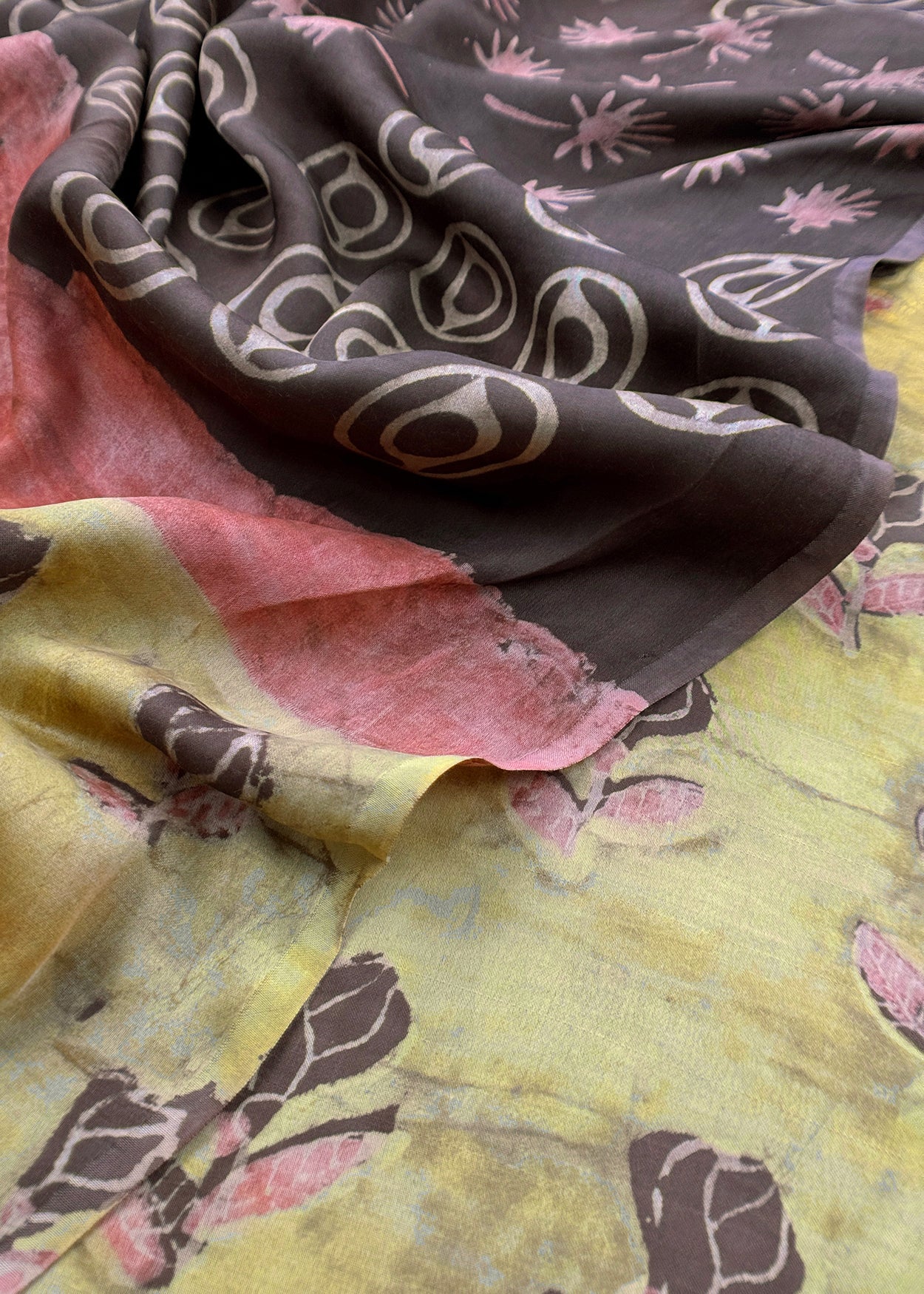 Yellow With Brown Nashpal Ajrakh Suits in Purest Modal by Tussar Fabric