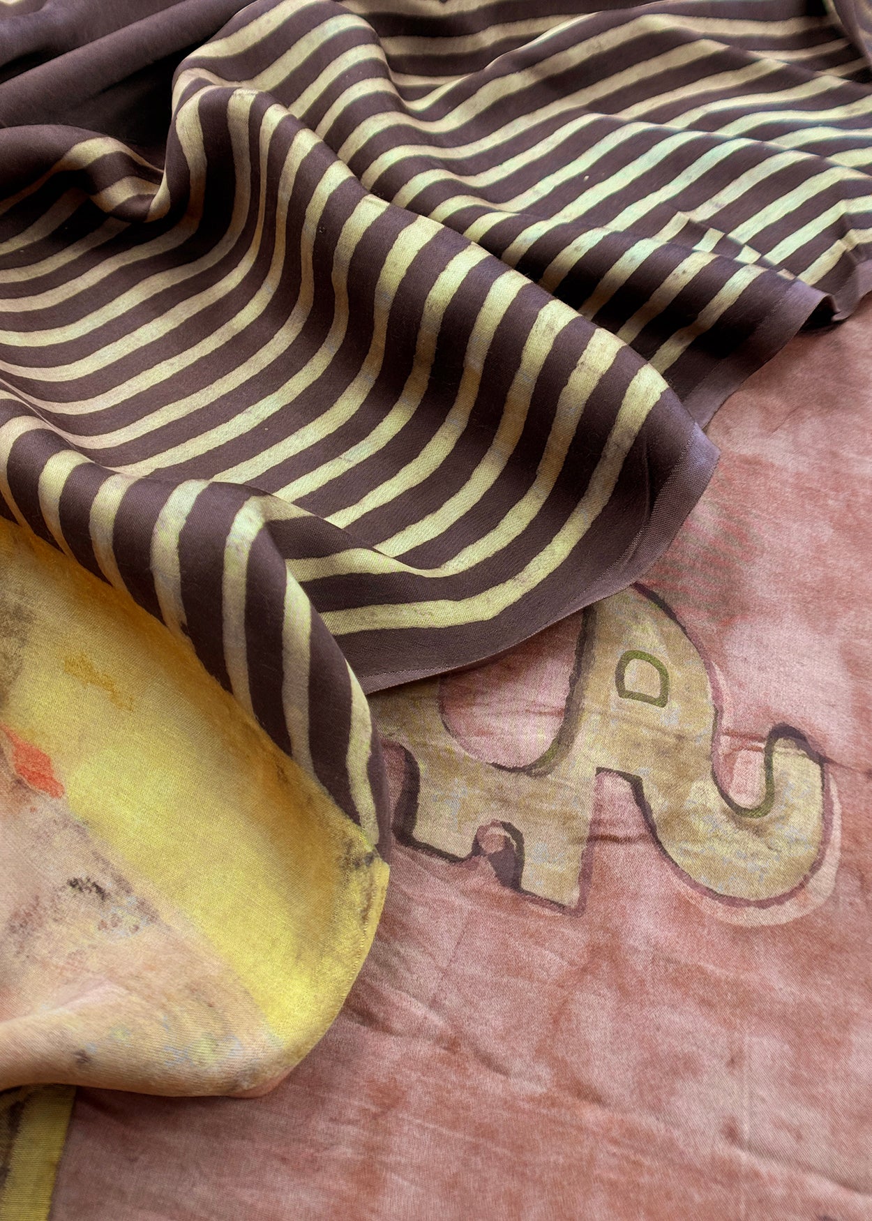Peach Nashpal Ajrakh Suits in Purest Modal by Tussar Fabric
