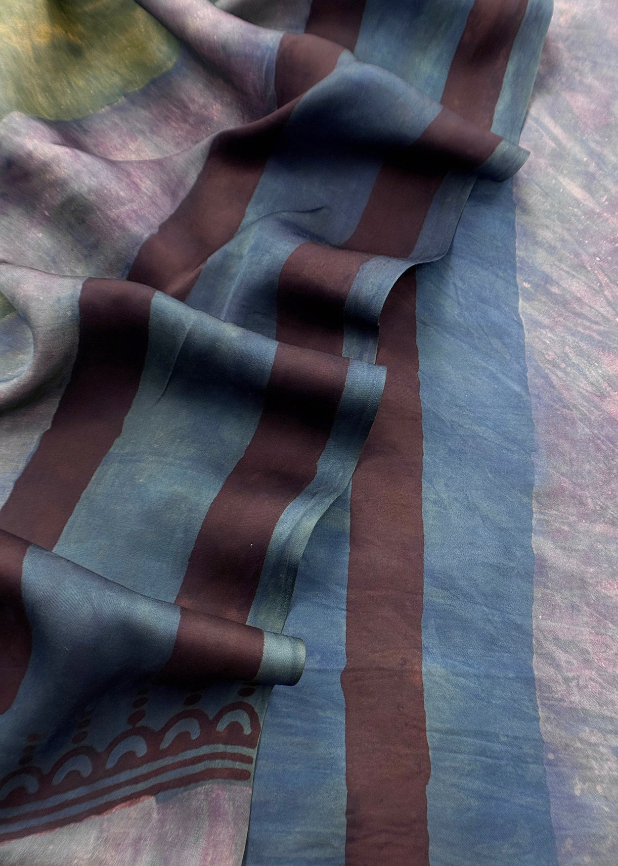 Blue Nashpal Ajrakh Suits in Purest Modal by Tussar Fabric