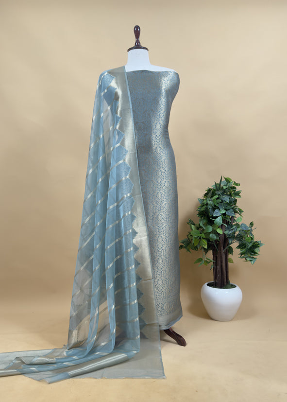 party wear brocade silk suit at the best price
