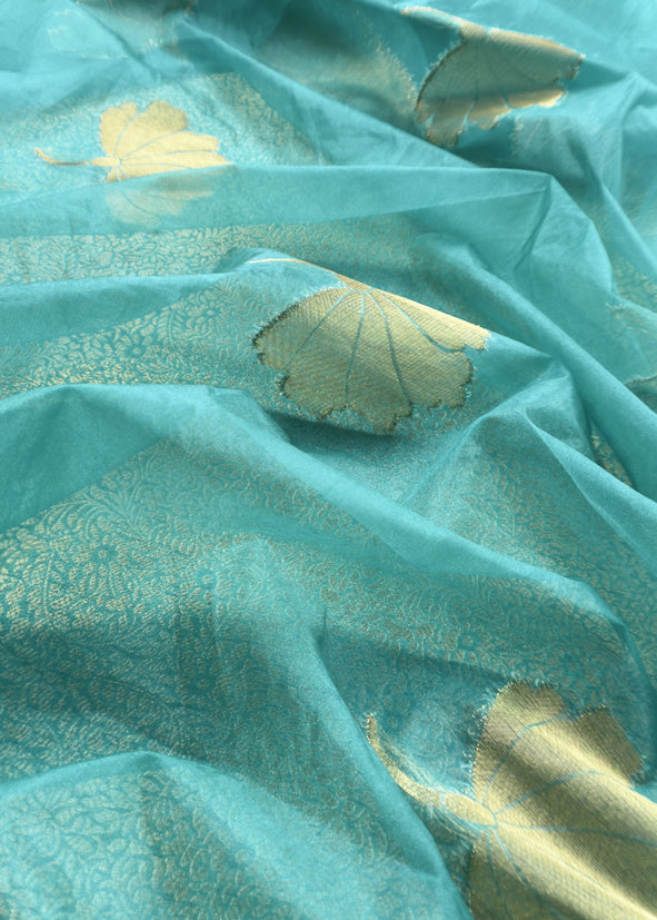 Brocade Kurta With Organza Dupatta