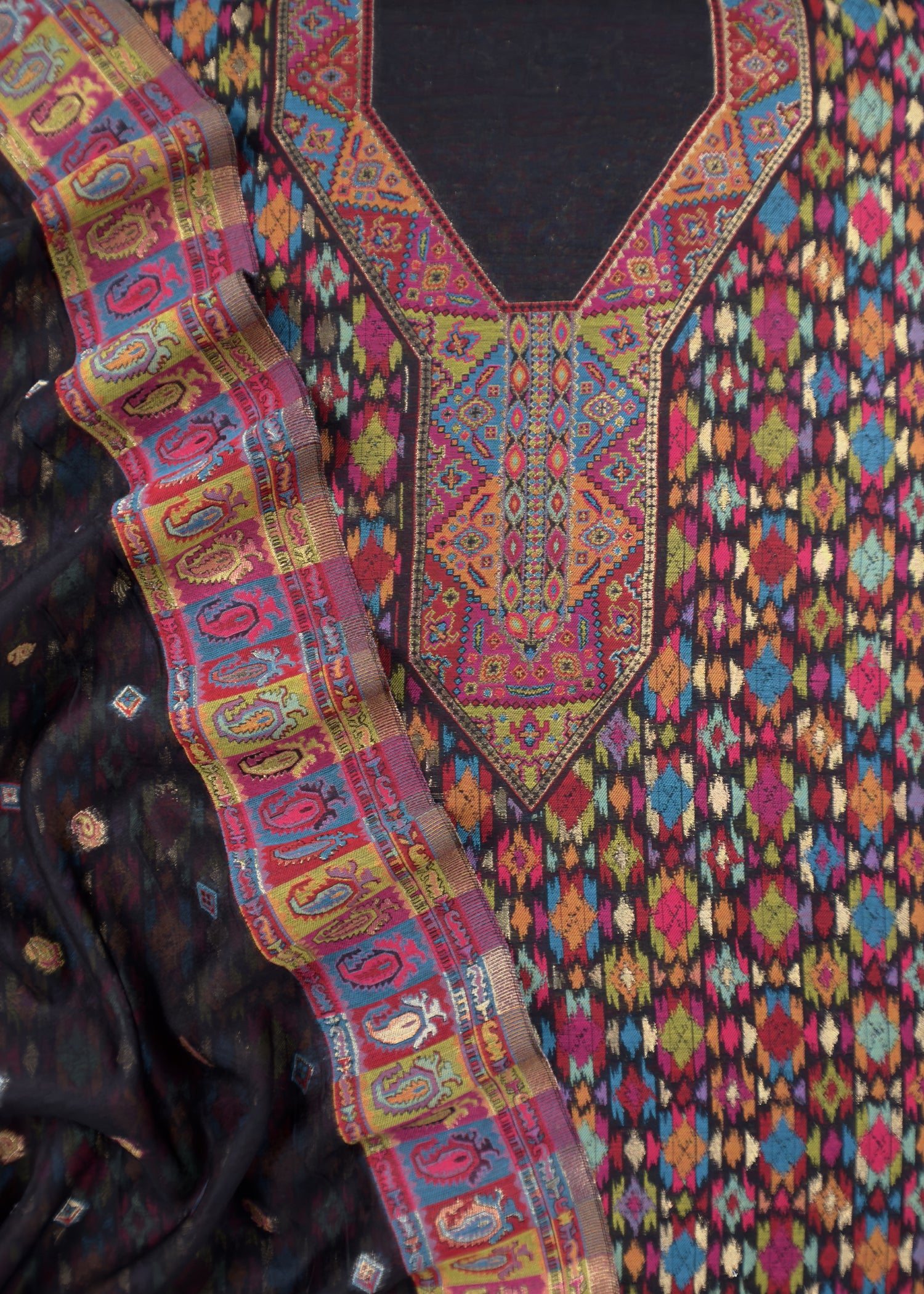 wedding wear kani silk suit