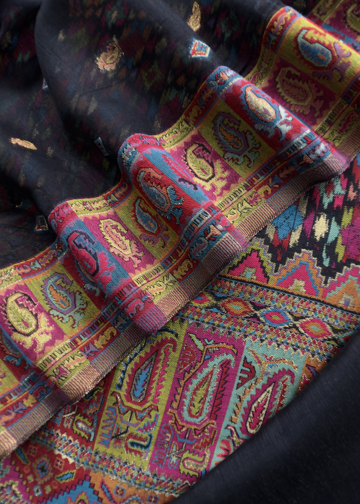 kani silk unstitched suit with dupatta