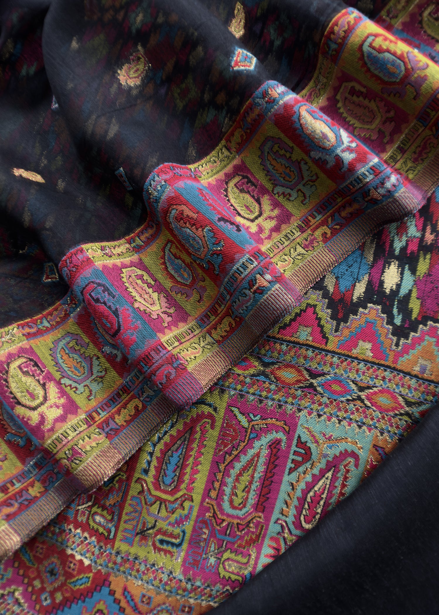 kani silk unstitched suit with dupatta