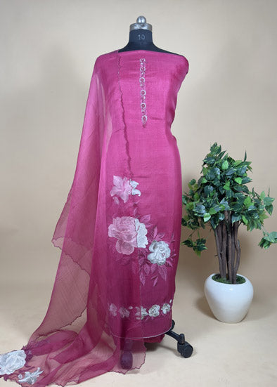 Buy Pure Organza suit at online