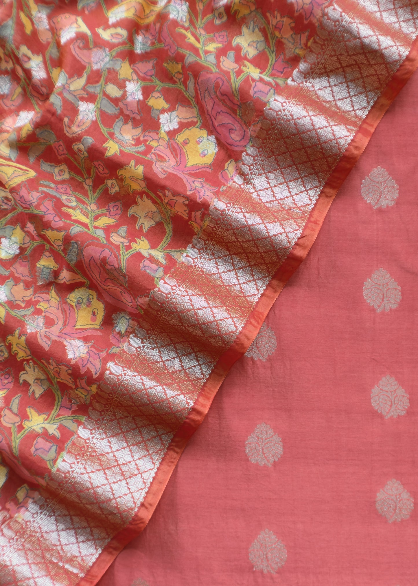 Banarasi Suit With Kalamkari Dupatta