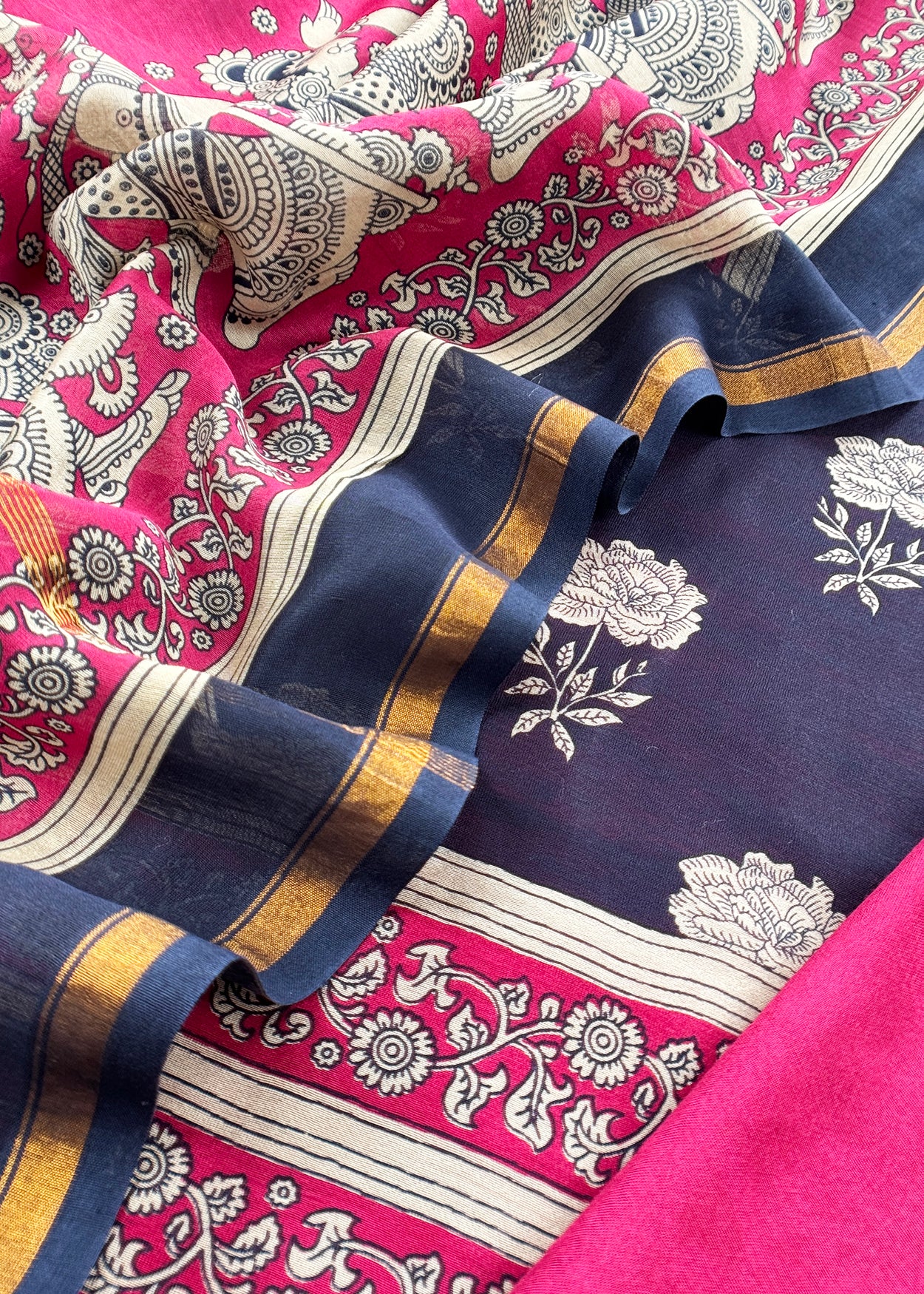 Buy unstitched maheshwari silk suit