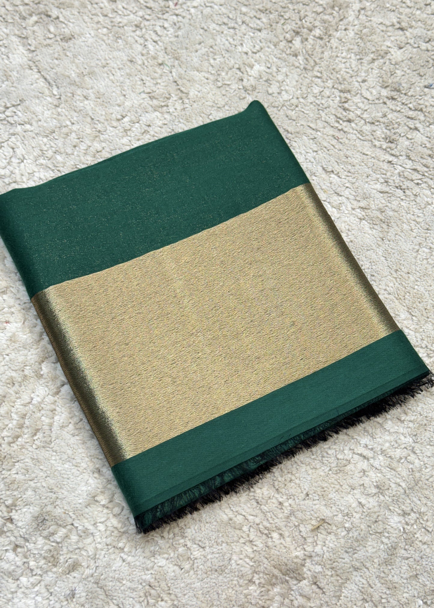 Pure wool double gold shaded stole