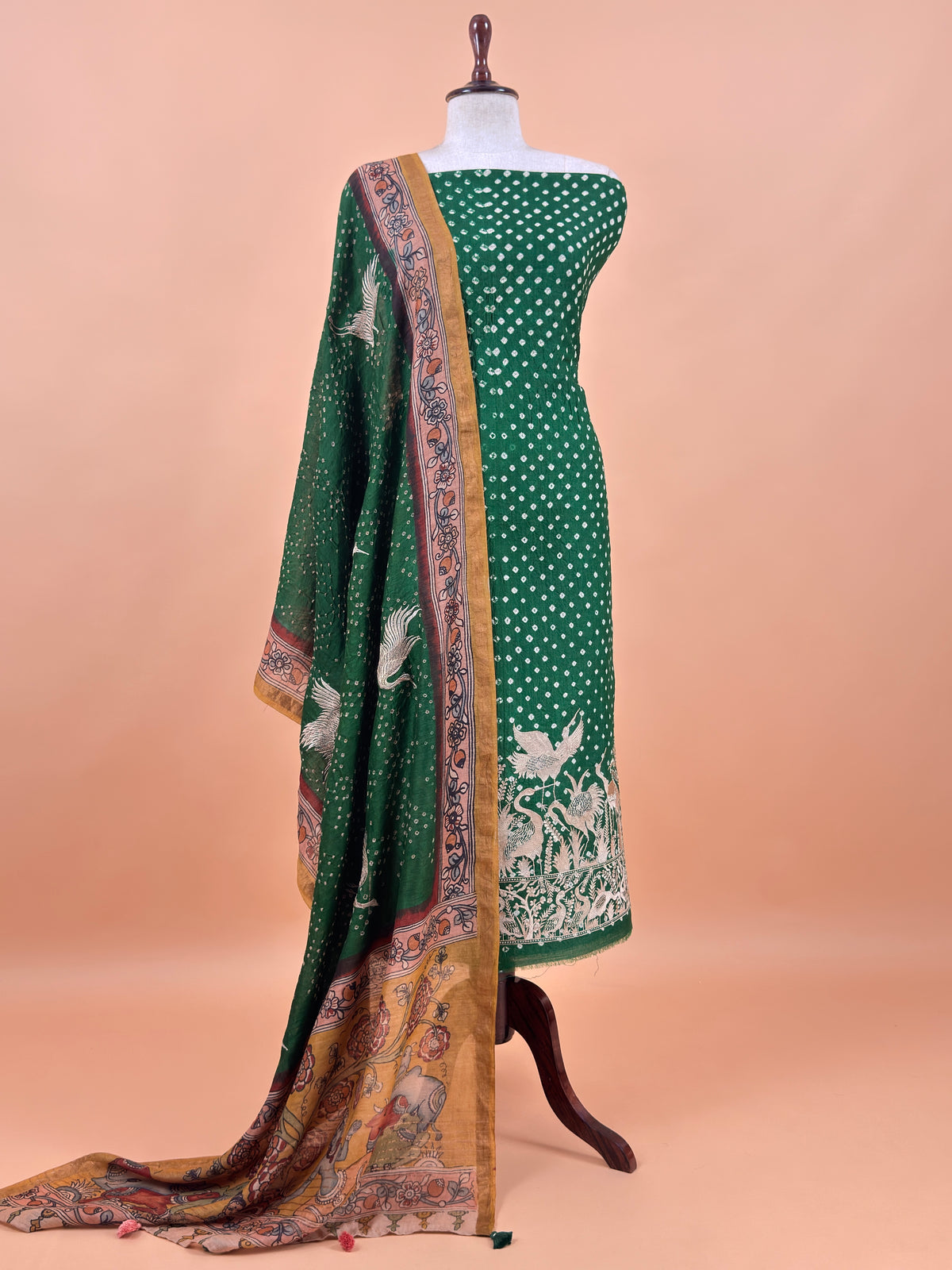 buy unstitched tussar suit set