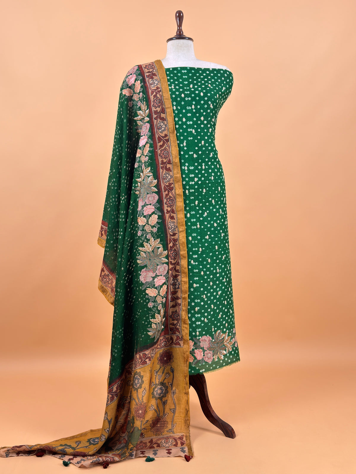 buy unstitched tussar suit set