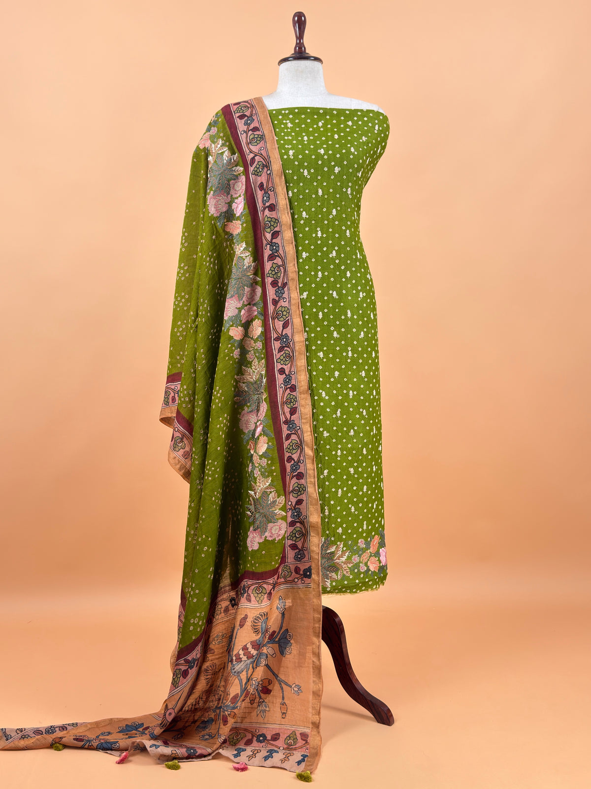 buy unstitched tussar suit set
