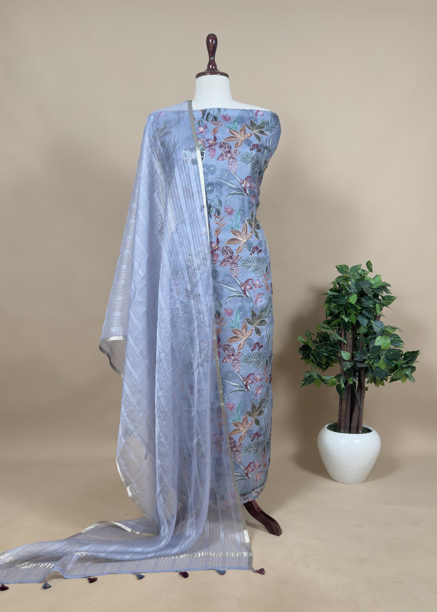 wedding wear organza suit set