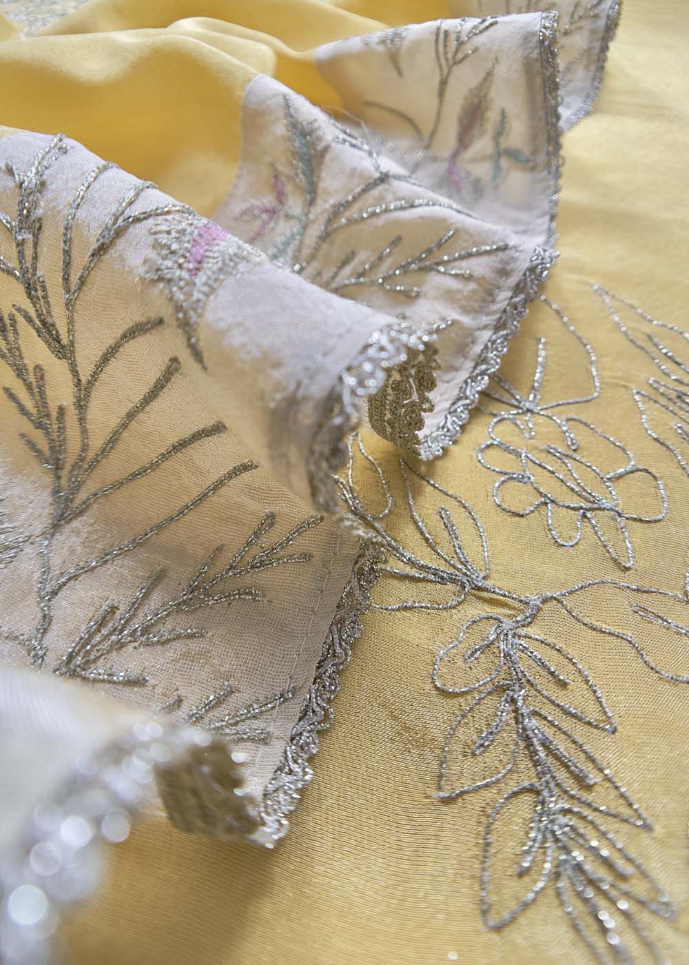 Tissue organza suit with dupatta